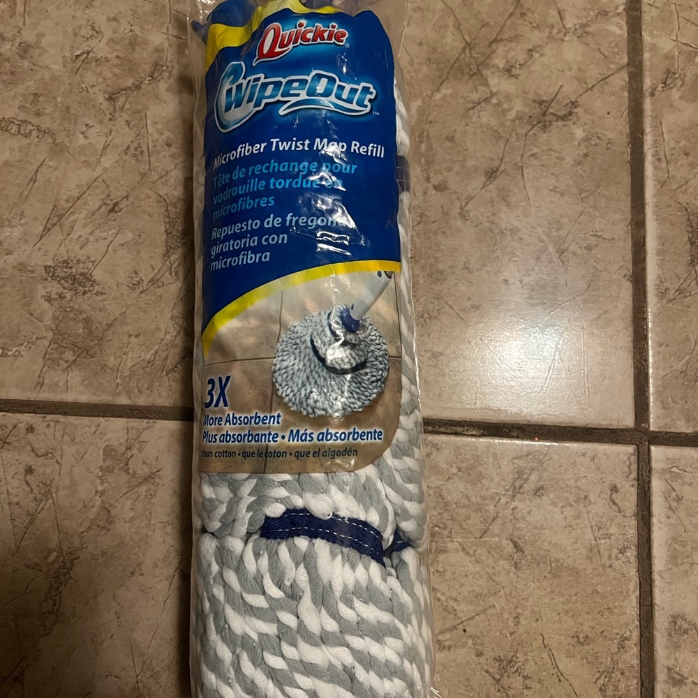 Quickie Cleaning Twist Mop Replacement Refill Head, for KitchenTileWooden Floors